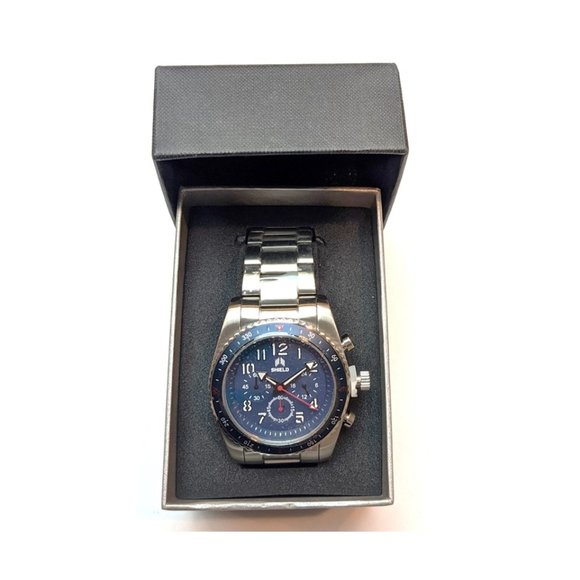 NWOT Shield Stainless Steel Navy Blue Watch